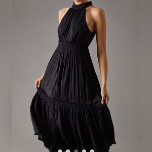 BY ANTHROPOLOGIE TIERED HALTER DRESS
